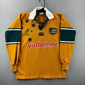 Australia Rugby Union Jersey Mens Small Canterbury Vodafone Wallabies Cotton